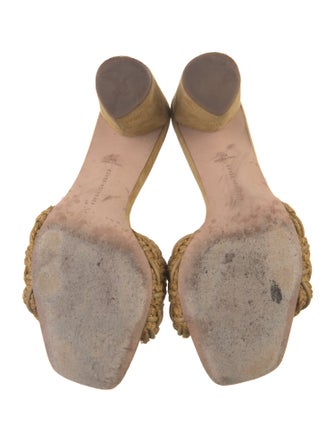 Veronica Beard Suede Braided Accents Slides