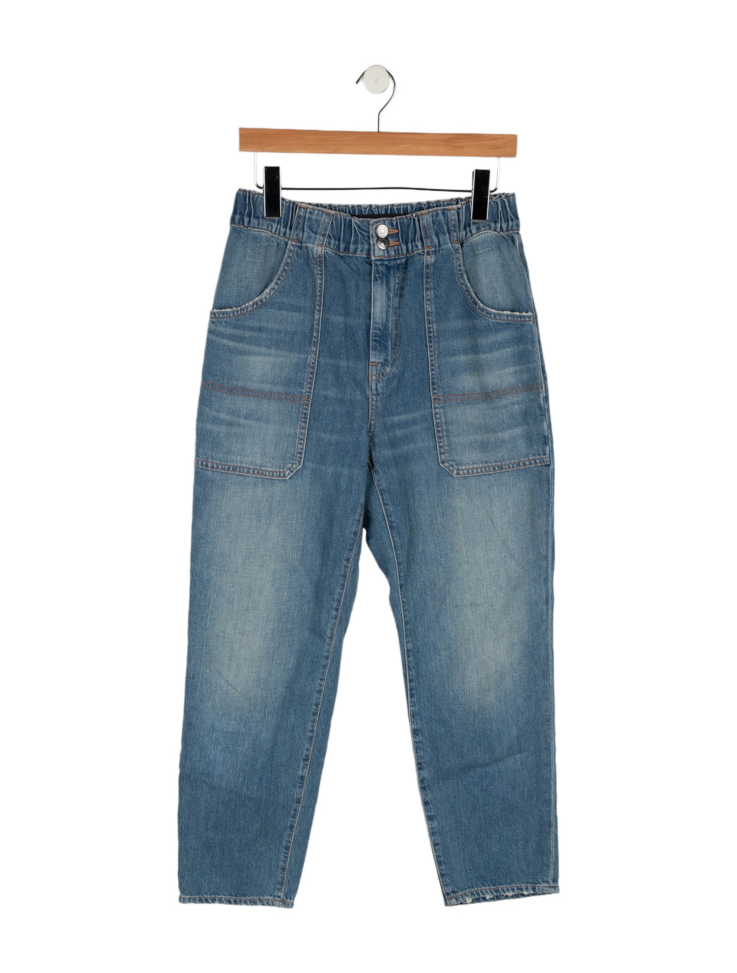Veronica Beard High-Rise Straight Leg Jeans