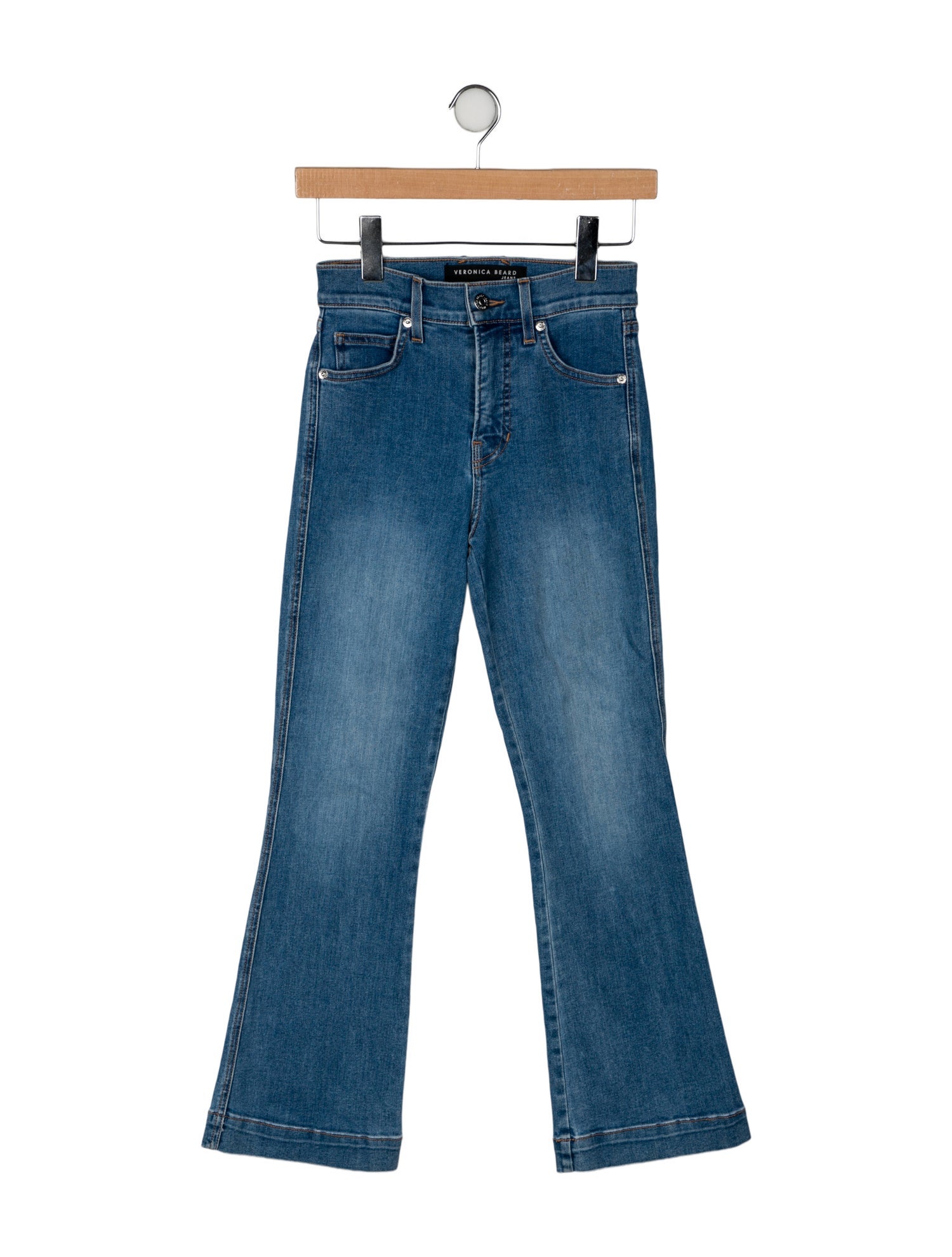 Veronica Beard Mid-Rise Straight Leg Jeans