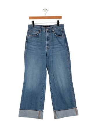 Veronica Beard High-Rise Wide Leg Jeans