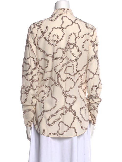 Veronica Beard Silk Printed Button-Up Top