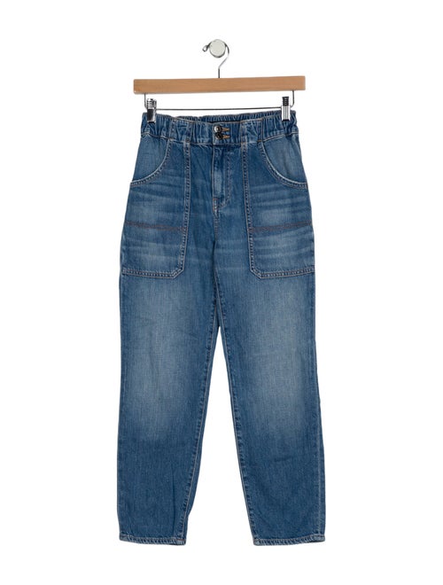 Veronica Beard Mid-Rise Straight Leg Jeans