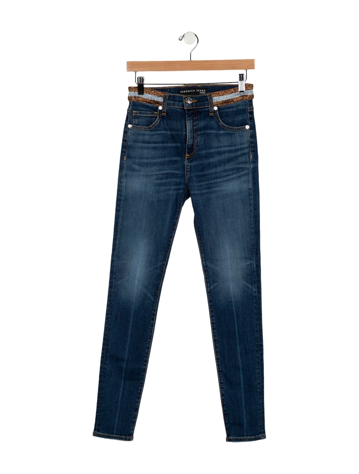 Veronica Beard High-Rise Straight Leg Jeans