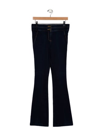 Veronica Beard Mid-Rise Straight Leg Jeans