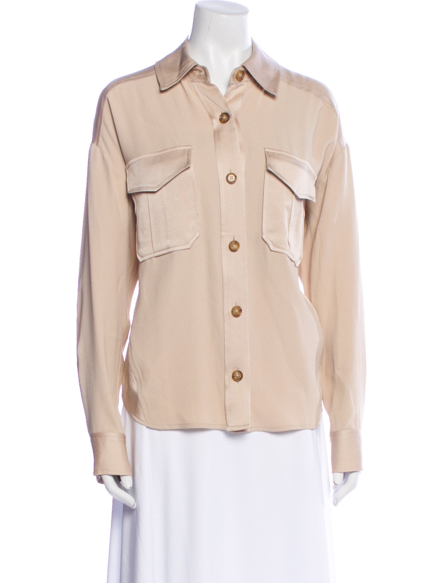 Veronica Beard Long Sleeve Button-Up Top