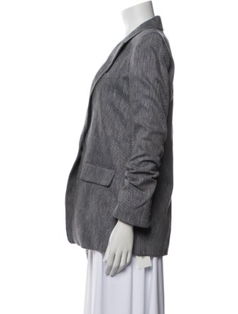 Veronica Beard Linen Striped Blazer