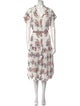 Veronica Beard Floral Print Midi Length Dress