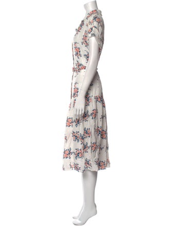 Veronica Beard Floral Print Midi Length Dress