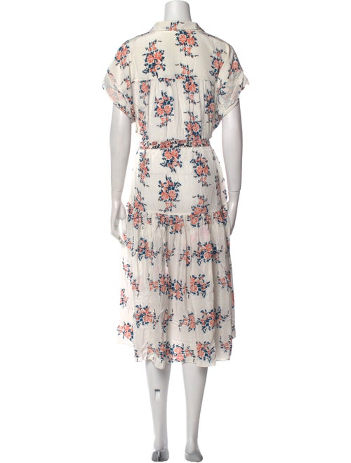 Veronica Beard Floral Print Midi Length Dress
