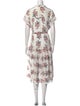 Veronica Beard Floral Print Midi Length Dress