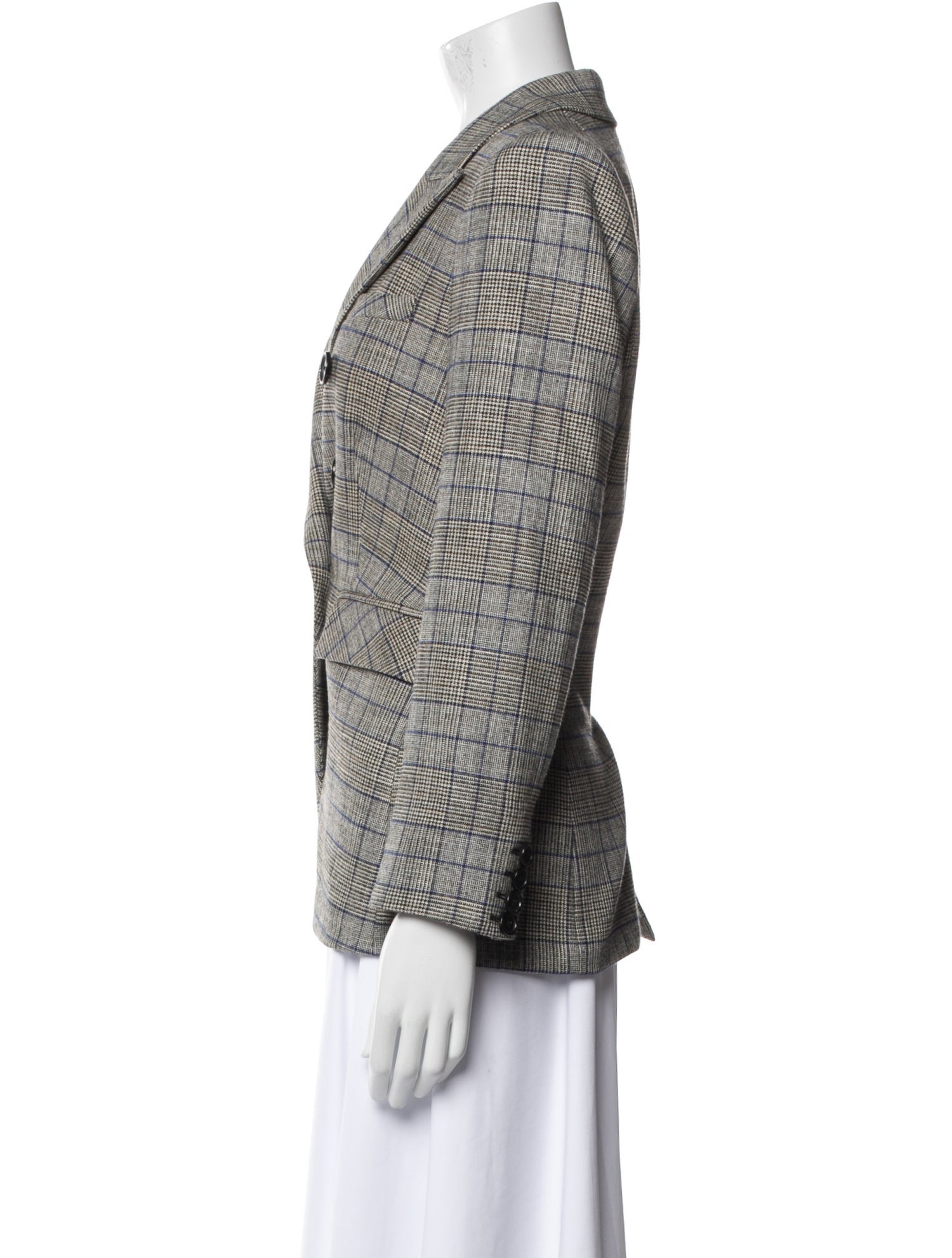 Veronica Beard Plaid Print Blazer