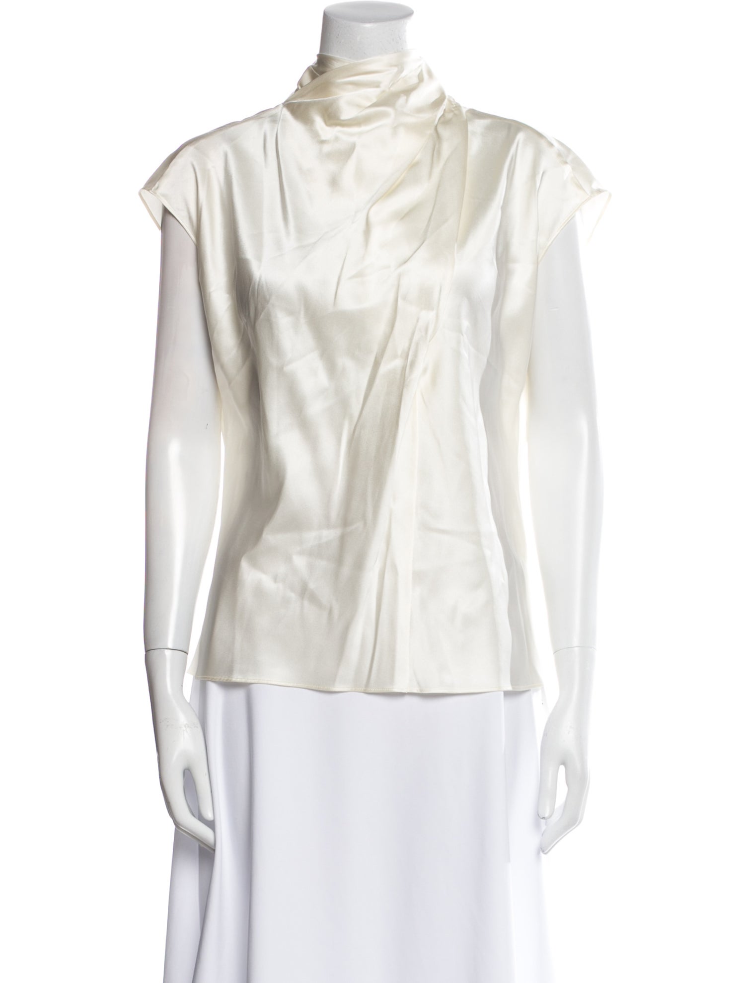 Veronica Beard Mock Neck Short Sleeve Blouse w/ Tags