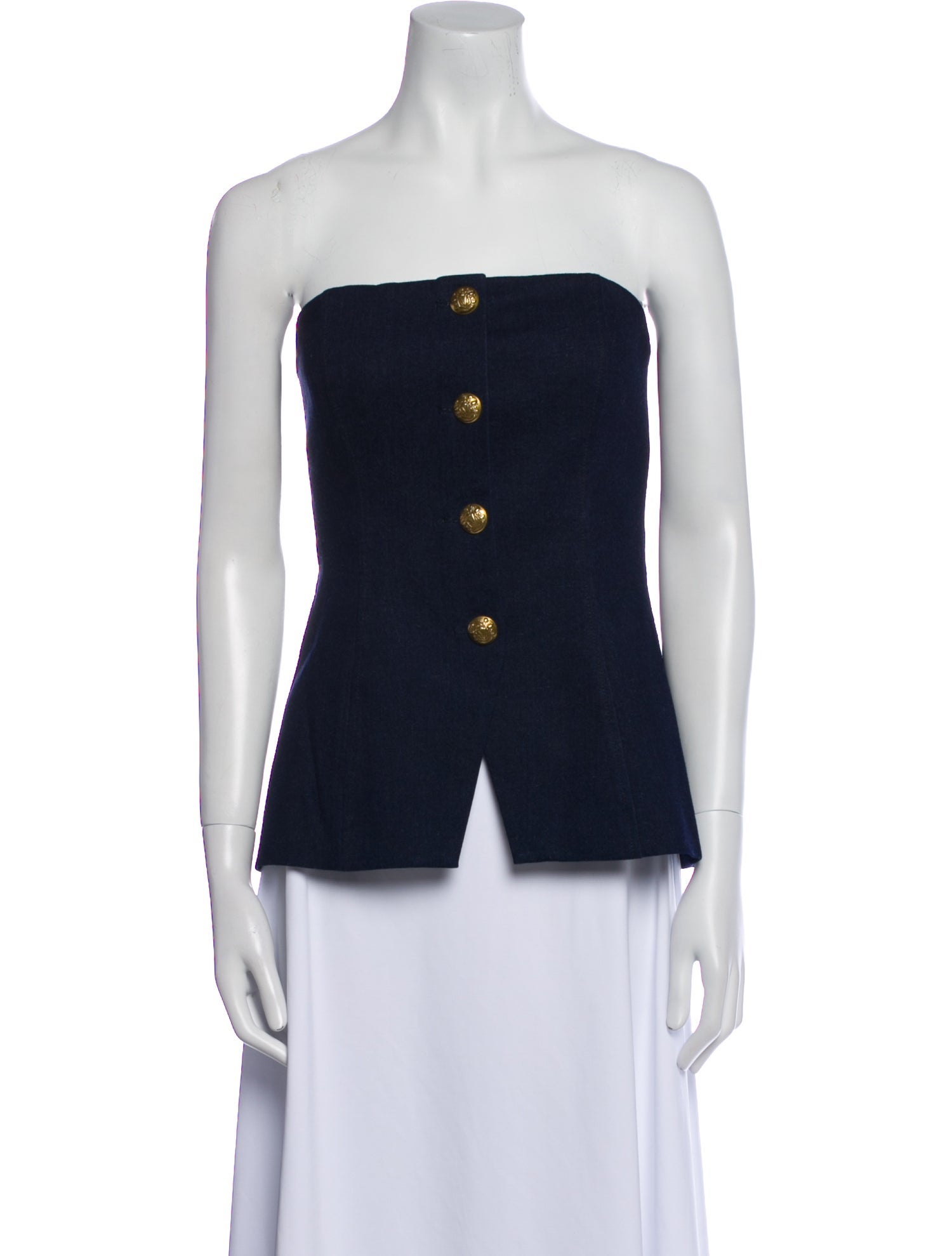 Veronica Beard Strapless Crop Top