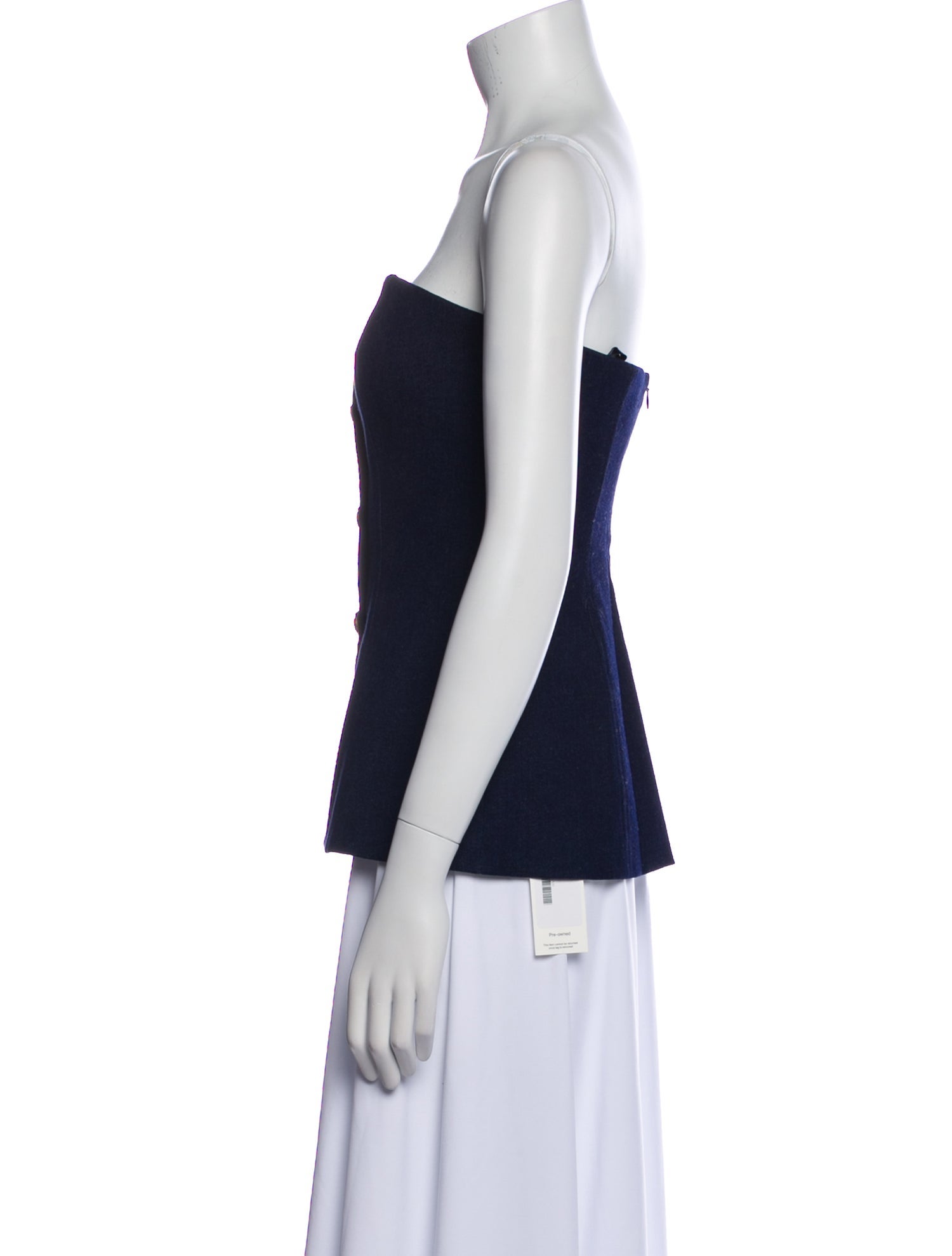 Veronica Beard Strapless Crop Top