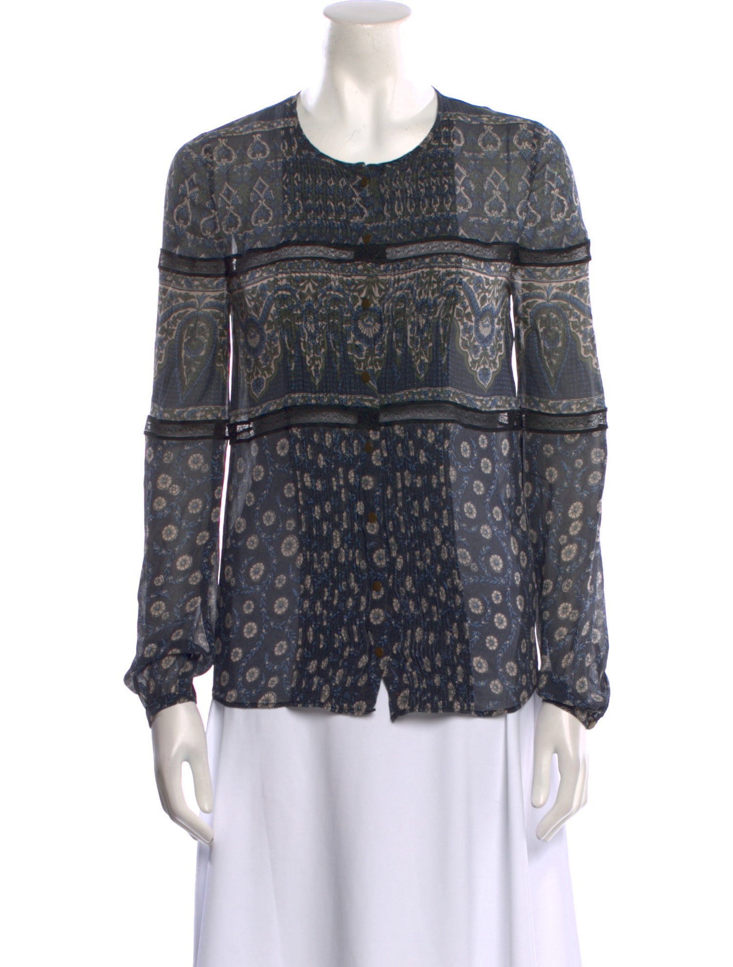 Veronica Beard Silk Printed Blouse