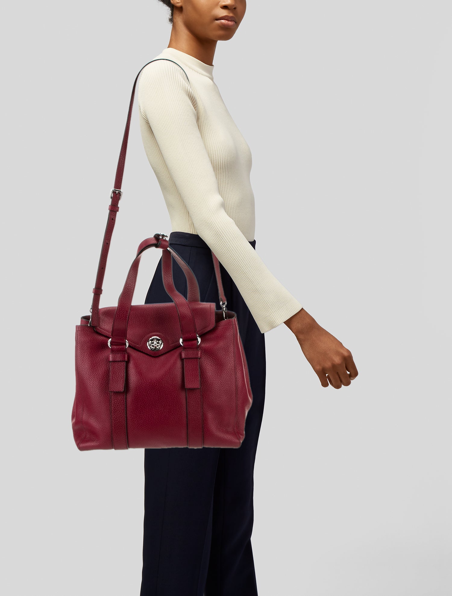 Veronica Beard Embossed Leather Tote