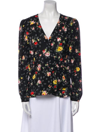 Veronica Beard Silk Floral Print Blouse