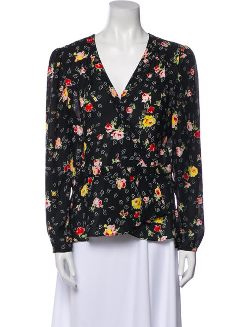 Veronica Beard Silk Floral Print Blouse
