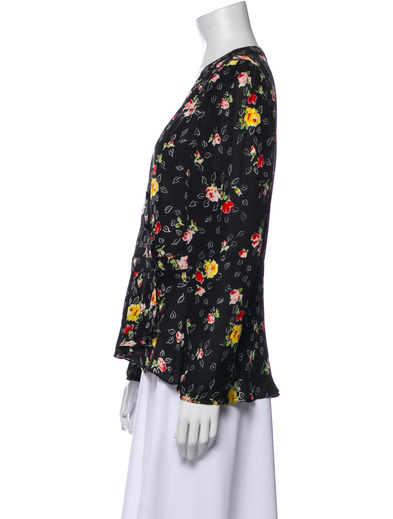 Veronica Beard Silk Floral Print Blouse