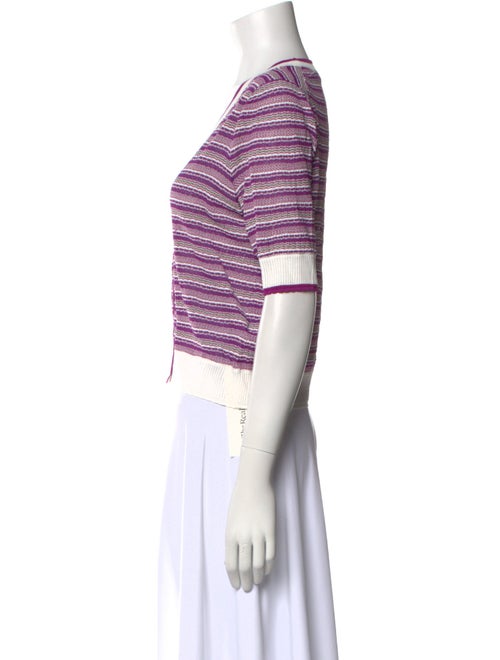 Veronica Beard Striped V-Neck Sweater