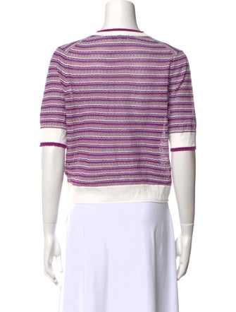 Veronica Beard Striped V-Neck Sweater