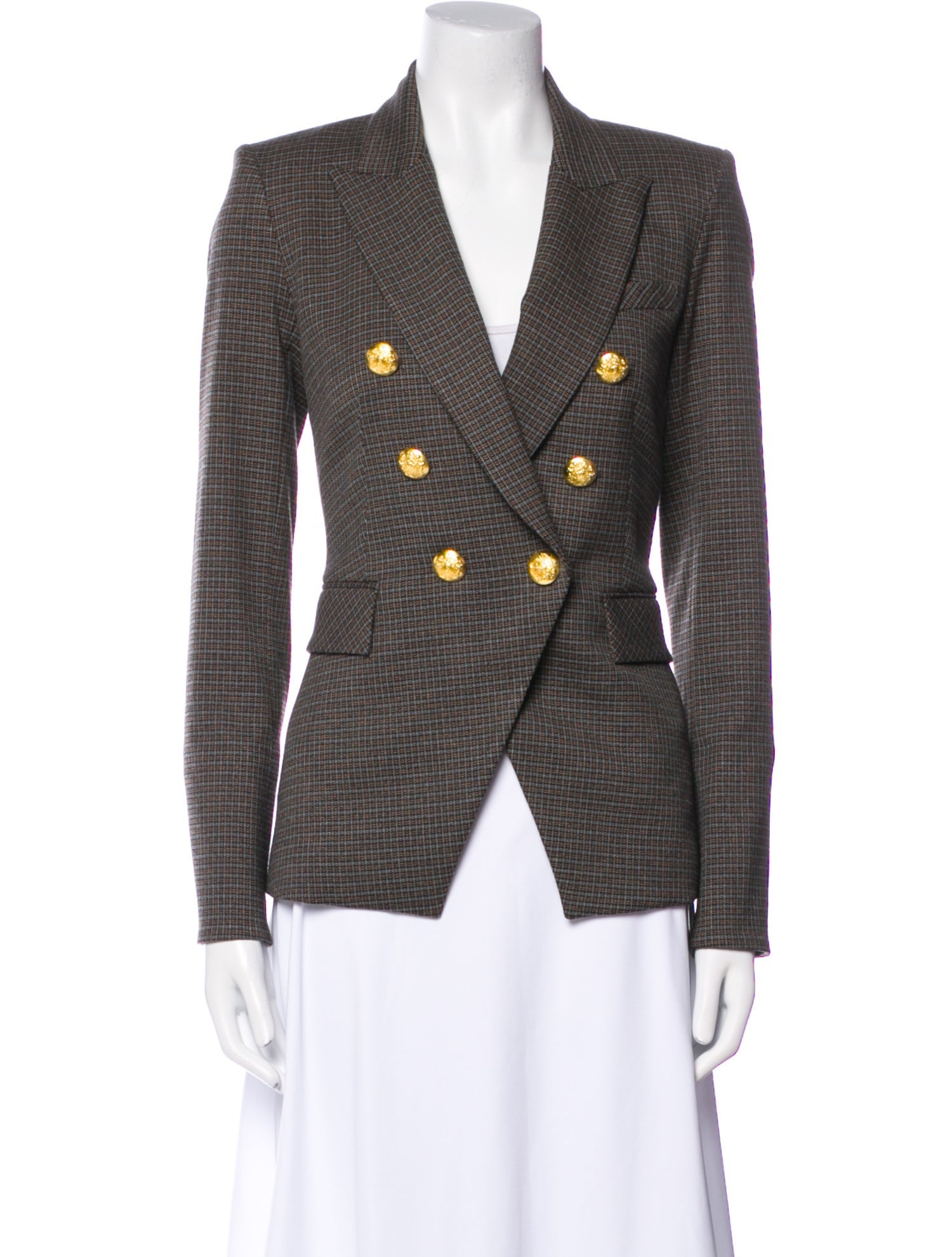 Veronica Beard Plaid Print Blazer