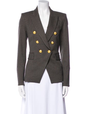 Veronica Beard Plaid Print Blazer