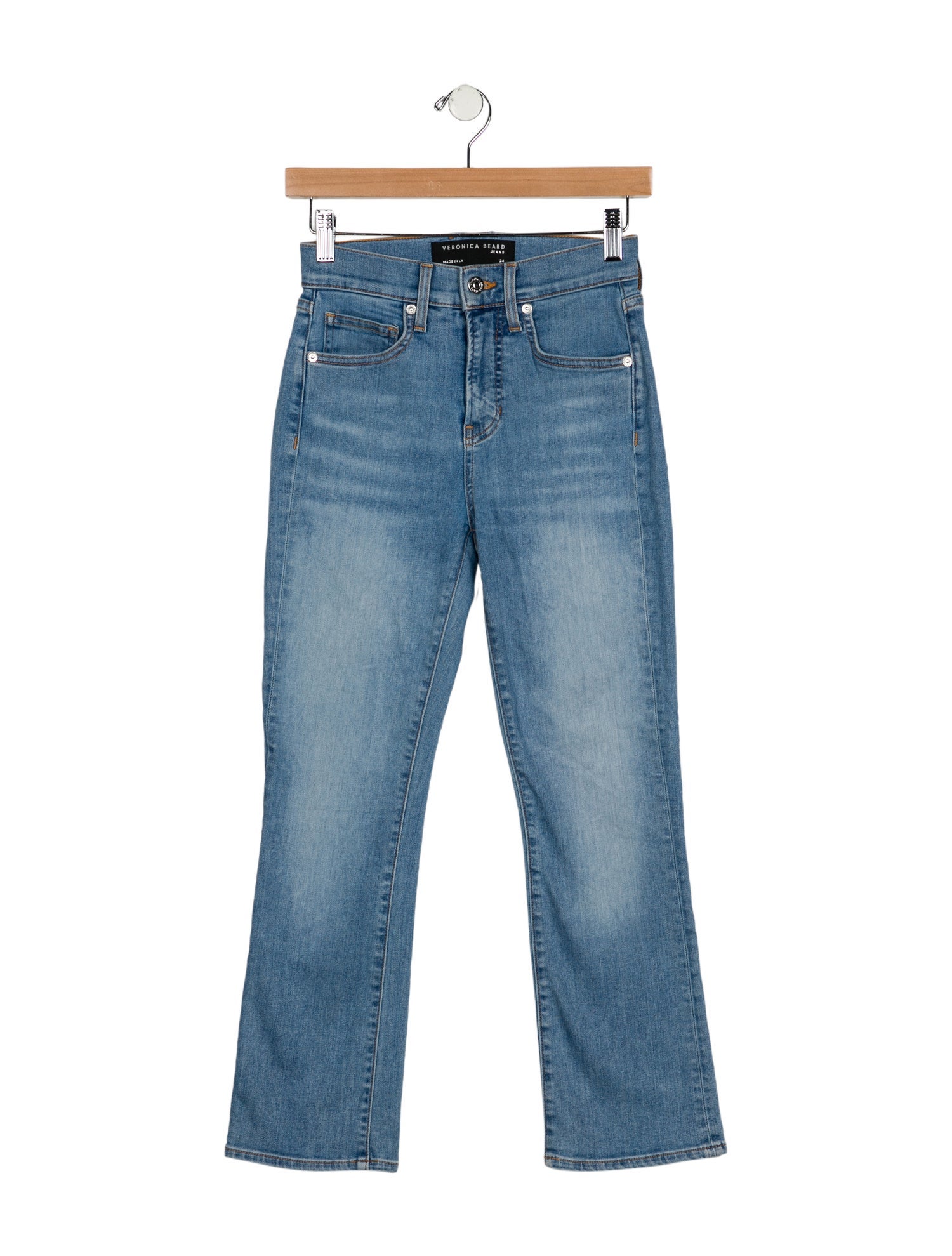 Veronica Beard Mid-Rise Straight Leg Jeans