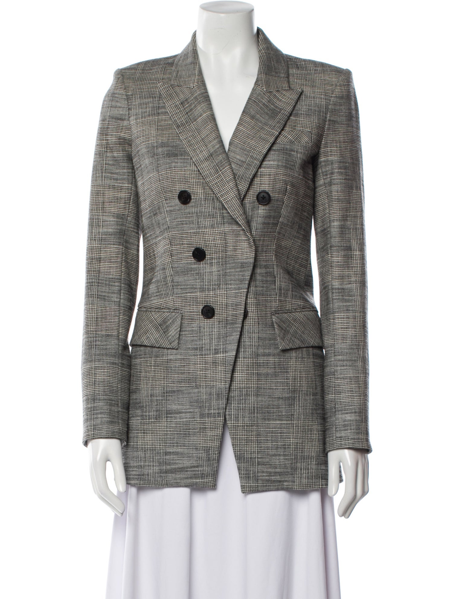 Veronica Beard Plaid Print Blazer