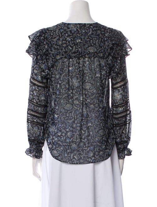 Veronica Beard Silk Floral Print Blouse