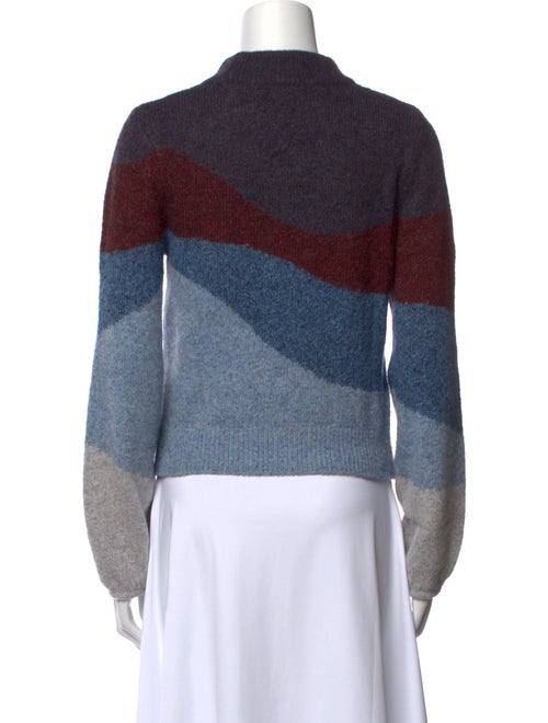Veronica Beard Striped Mock Neck Sweater