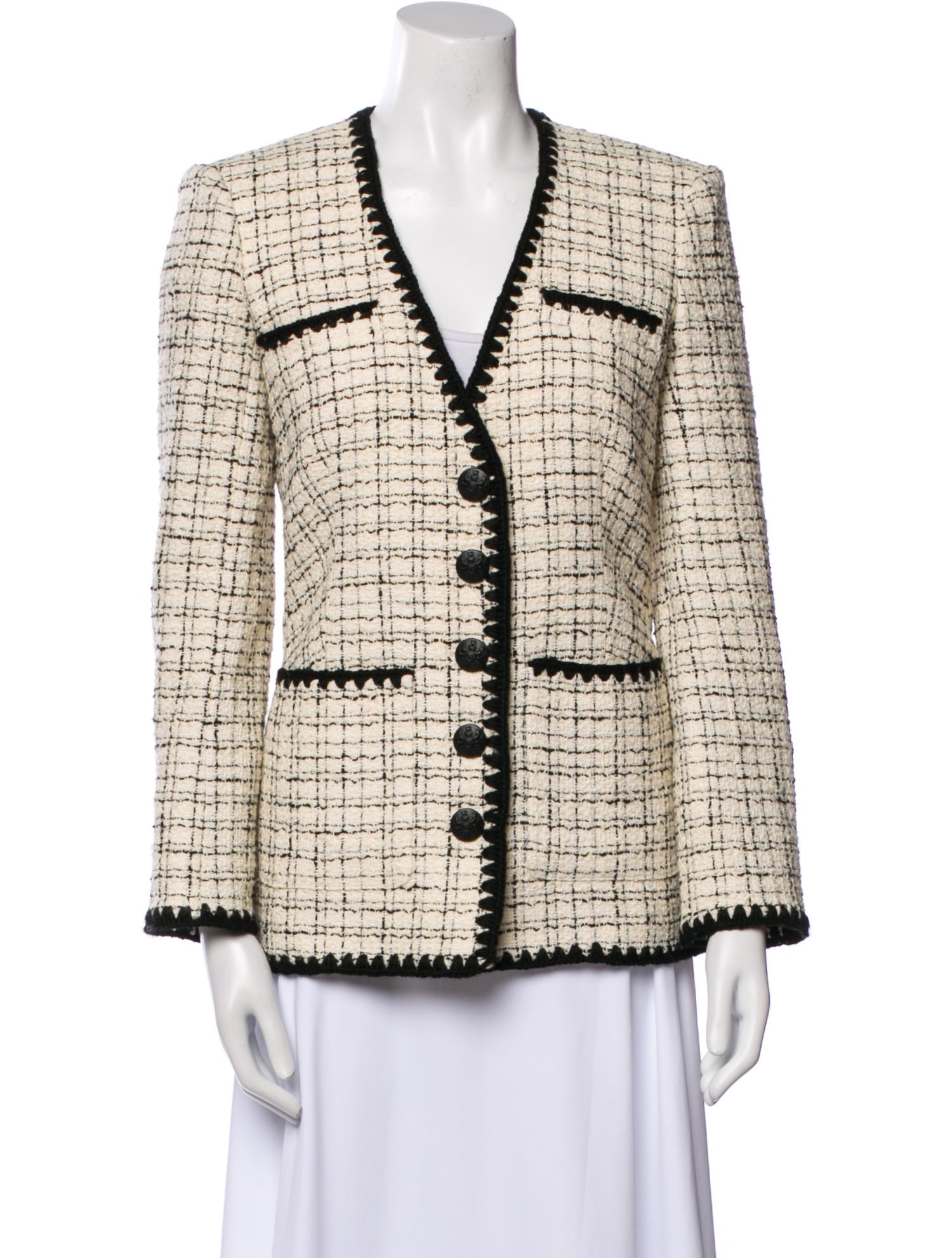 Veronica Beard Tweed Pattern Blazer