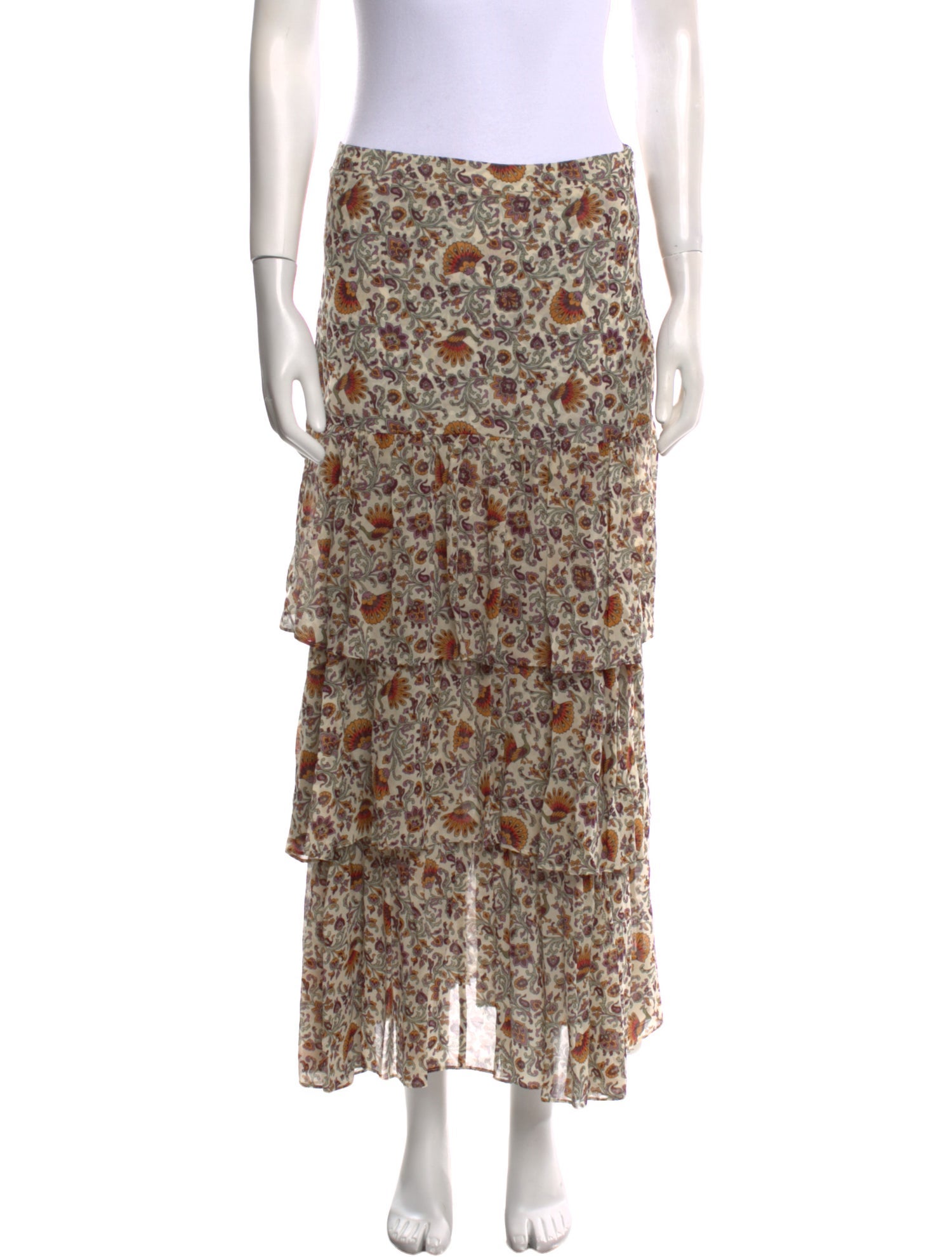 Veronica Beard Silk Midi Length Skirt