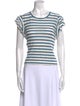 Veronica Beard Linen Striped T-Shirt