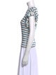 Veronica Beard Linen Striped T-Shirt