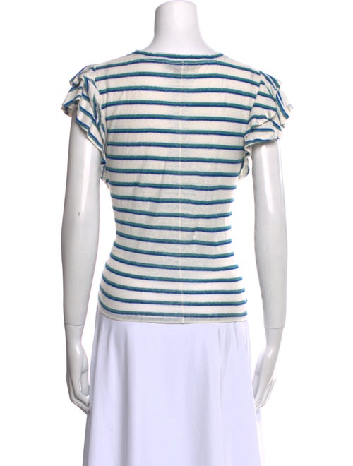 Veronica Beard Linen Striped T-Shirt
