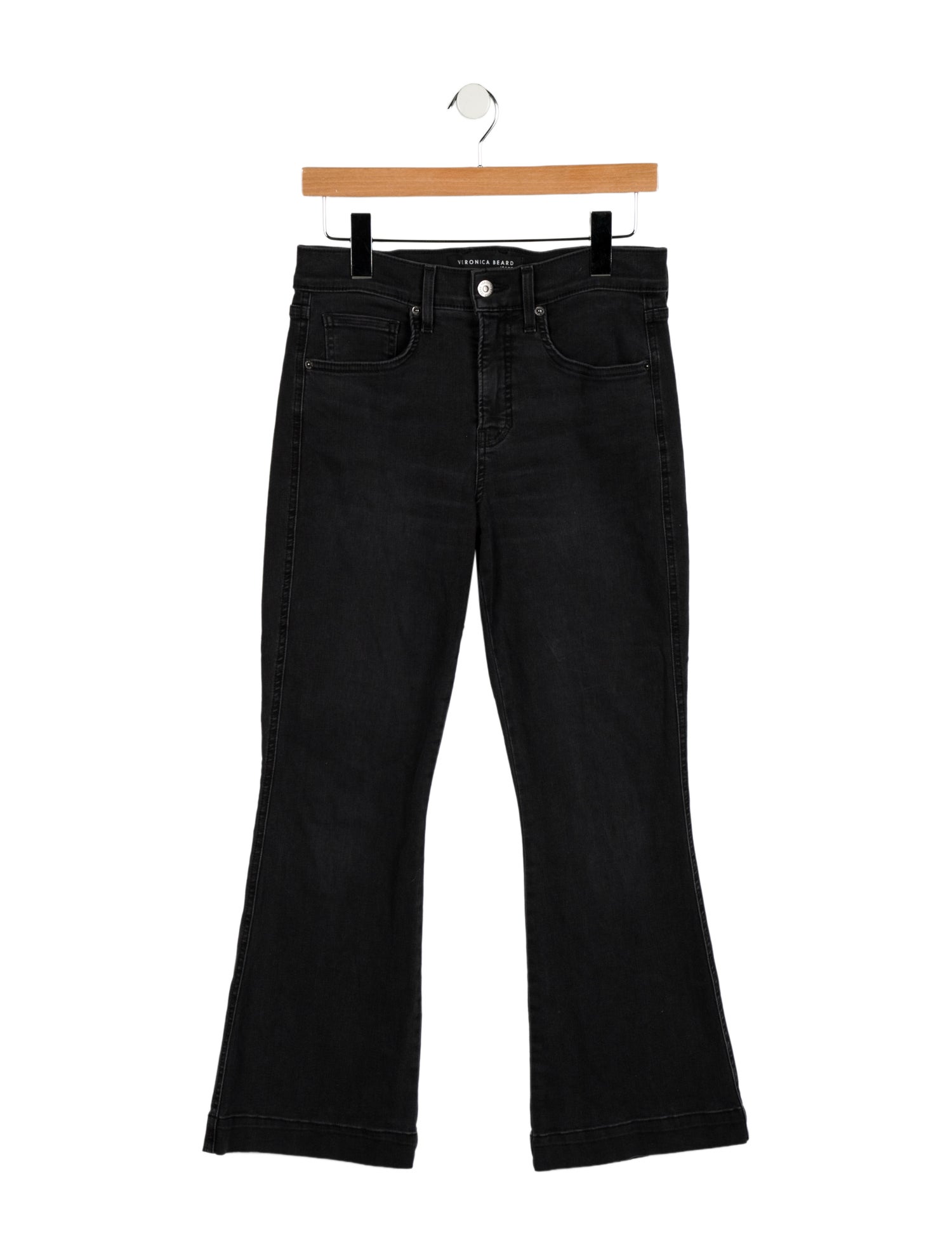 Veronica Beard Mid-Rise Wide Leg Jeans