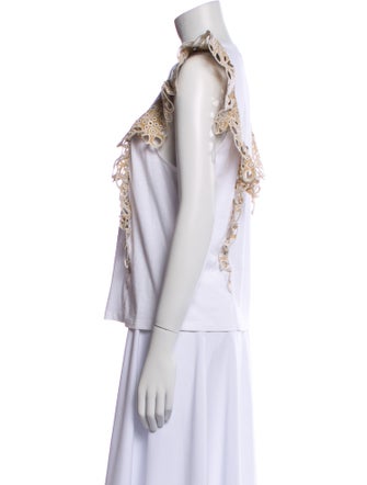 Veronica Beard Crew Neck Short Sleeve Top