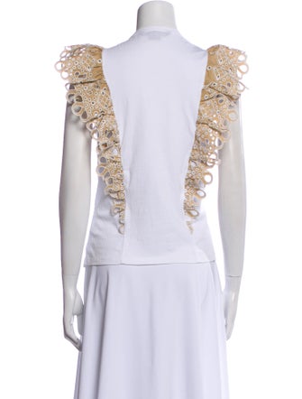 Veronica Beard Crew Neck Short Sleeve Top