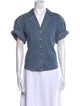 Veronica Beard Short Sleeve Button-Up Top