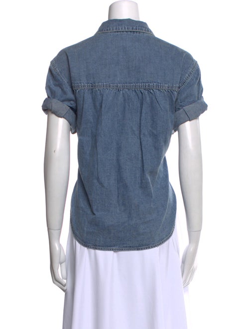 Veronica Beard Short Sleeve Button-Up Top