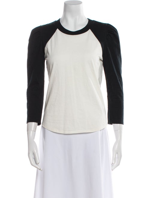 Veronica Beard Colorblock Pattern Crew Neck Top