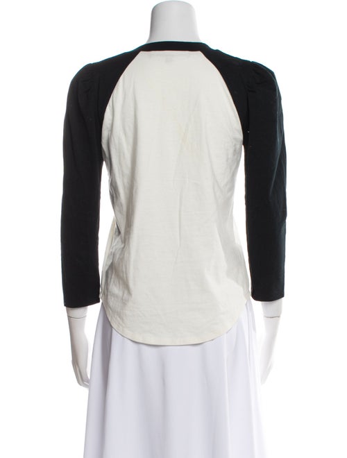 Veronica Beard Colorblock Pattern Crew Neck Top