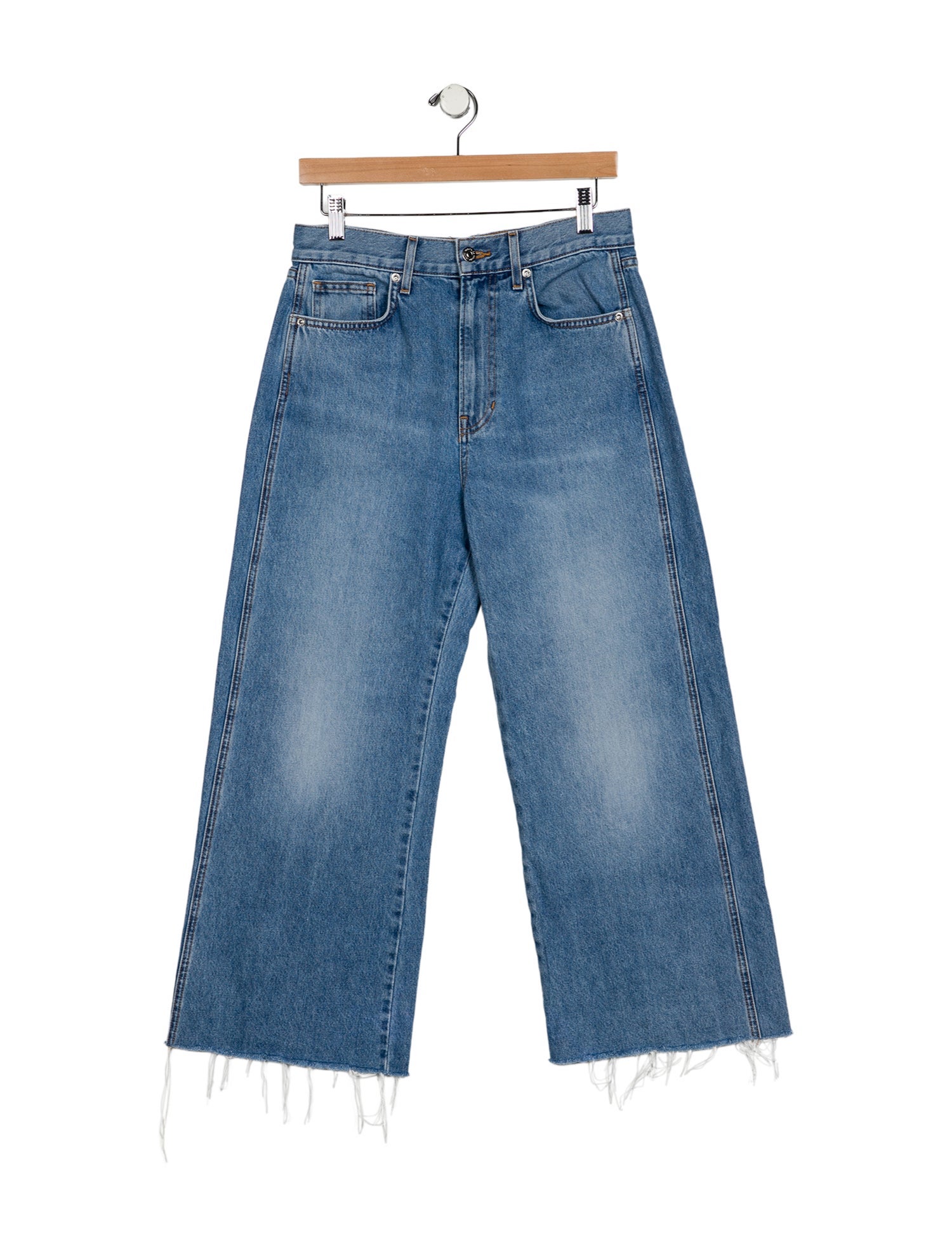 Veronica Beard Taylor Wide Leg Crop Wide Leg Jeans