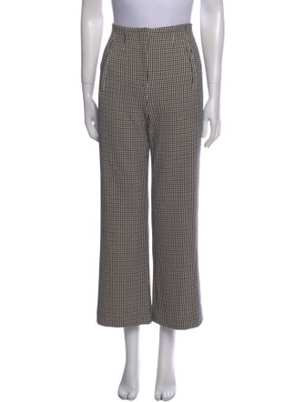 Veronica Beard Houndstooth Print Wide Leg Pants