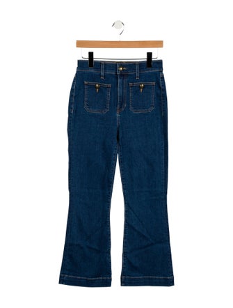 Veronica Beard High-Rise Wide Leg Jeans