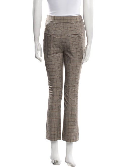 Veronica Beard Plaid Print Straight Leg Pants