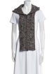 Veronica Beard Wool Cowl Neck Button-Up Top