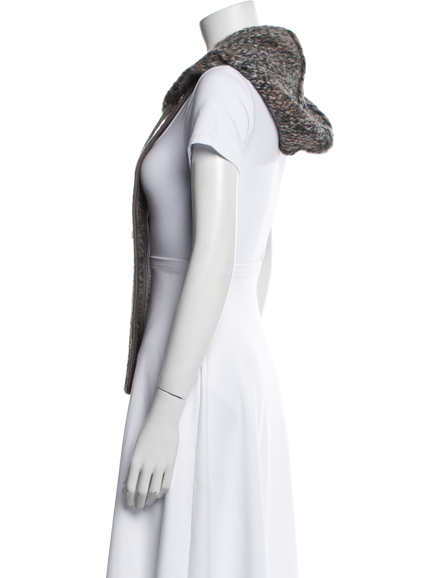 Veronica Beard Wool Cowl Neck Button-Up Top