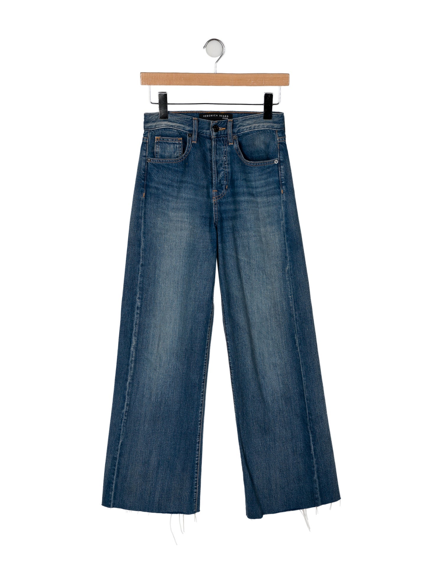 Veronica Beard High-Rise Wide Leg Jeans